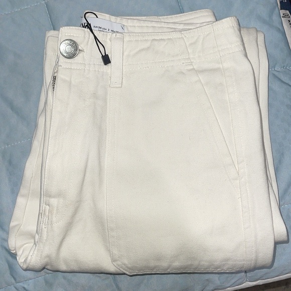 Zara high-rise straight cargo pants - Picture 4 of 6